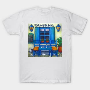 Greek Taverna - Table for Two T-Shirt